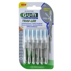 Gum Trav-Ler Grau Kerze 2.0Mm Interdental+6 Kappen 6 ST