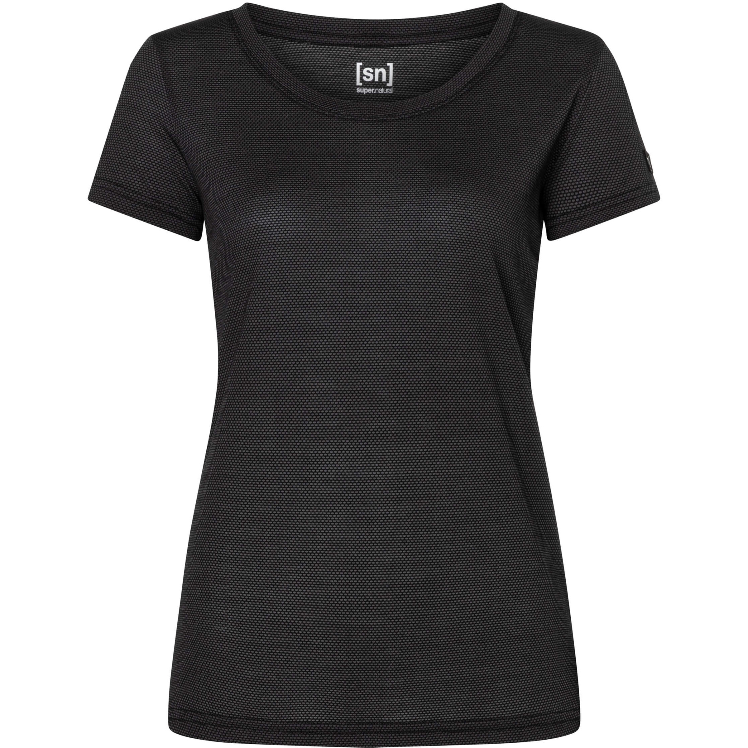 Super.Natural Midsummer Air Damen T-Shirts schwarz Größe L Lifestyle Hautfreundlich Merinowolle