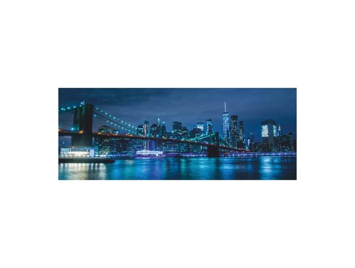 Alu-Dibond Bild Digital Art, Alldecor, off-white/petrol/blau, Aluminium