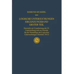 Logische Untersuchungen Ergänzungsband Erster Teil, Fachbücher von Edmund Husserl