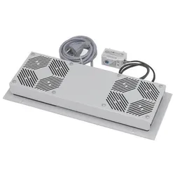 Schweitzer Lüfterkassette Dach EZL 1411 +2Lüftern ohne Thermostat, Serverschrank Zubehör, Grau