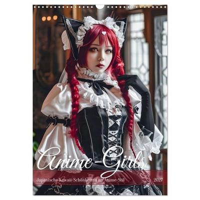 Anime-Girls - Japanische Kawaii-Schönheiten im Anime-Stil (Wandkalender 2027 DIN A3 hoch), CALVENDO Monatskalender