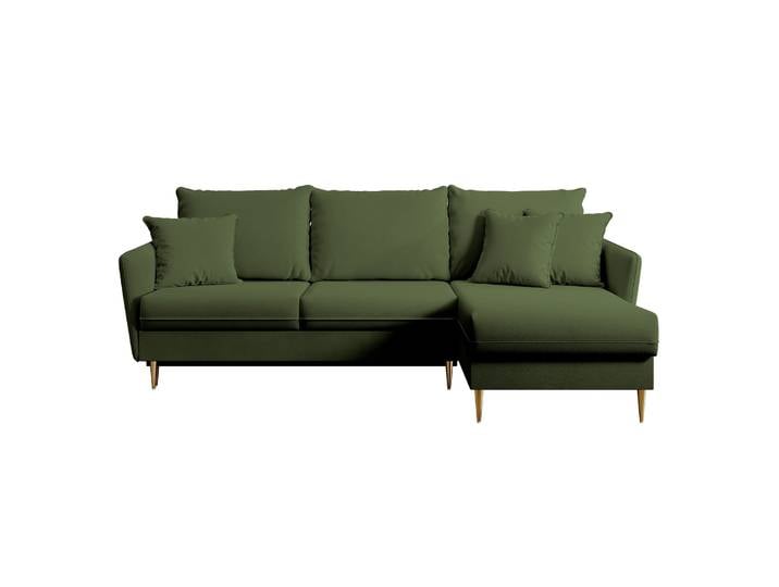 Ecksofa mit Schlaffunktion Volio olivgrüner, wasserabweisender