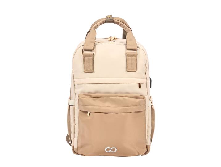 Rucksack mit USB-Anschluss 22L beige