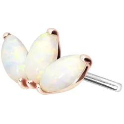 14 Karat Gold Aufsatz mit Titan Push Pin LOTUSBLÜTE + SYNTHETISCHE OPALE