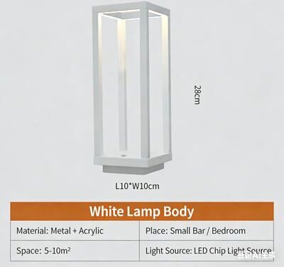 Uplift Treasures Modern Rechargeable LED Table Lamp white