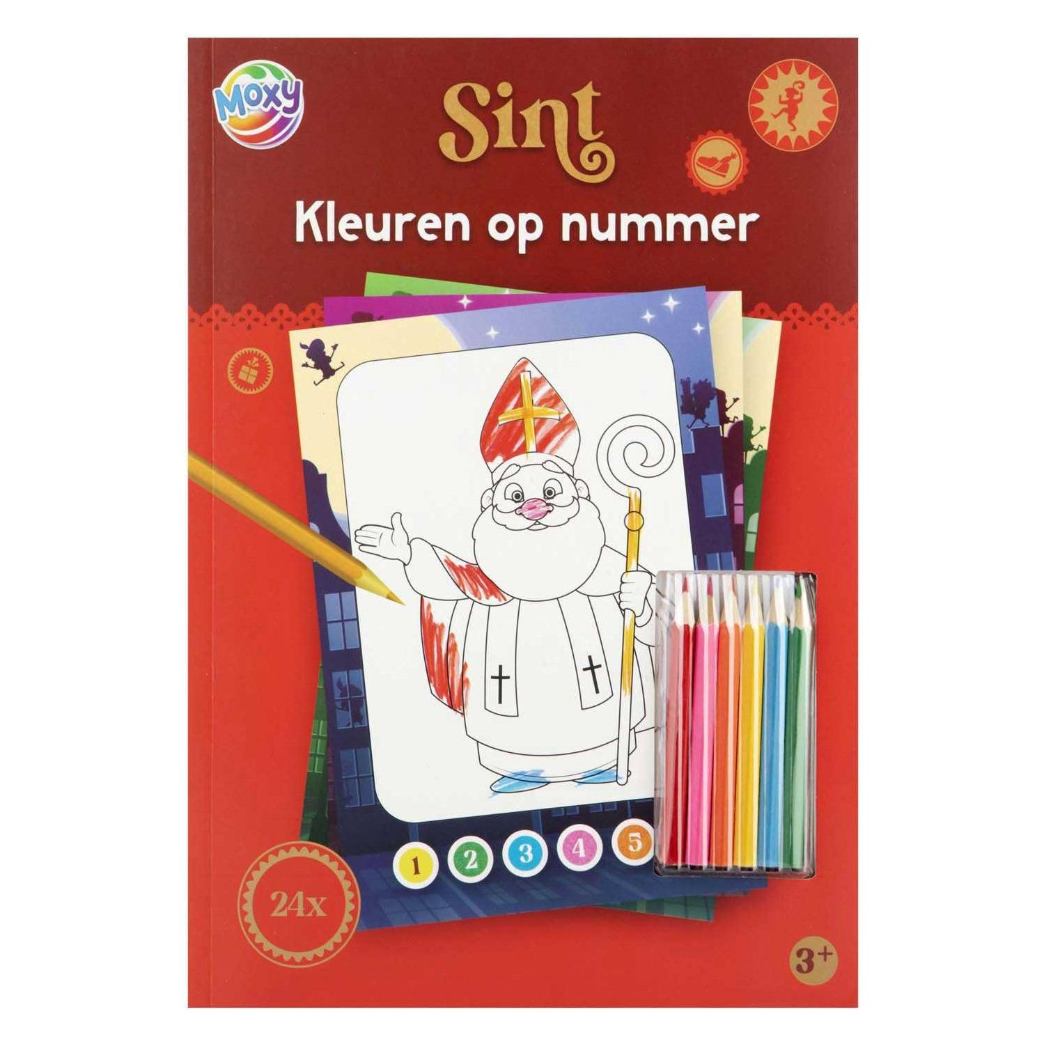 Grafix Sinterklaas Malen nach Zahlen mit 6 Stiften (62806570)