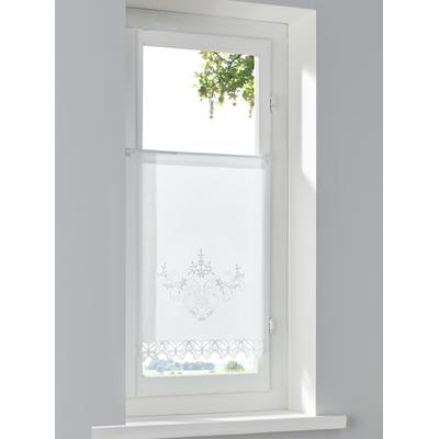 Querbehang HEINE HOME Gr. 5, weiß, B:90cm H:100cm, Polyester, Gardinen