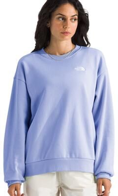 The North Face Women's Evolution Simple Dome Oversized Crew (Size Small) Periwinkle Glow/Periwinkle Glow, Cotton,Polyester
