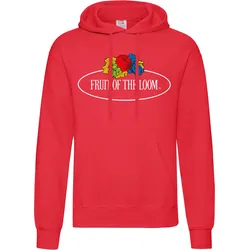 Fruit of the Loom Fruit of the Loom Kapuzenpullover mit großem Vintage-Logo, rot - Vintage-Logo groß, M