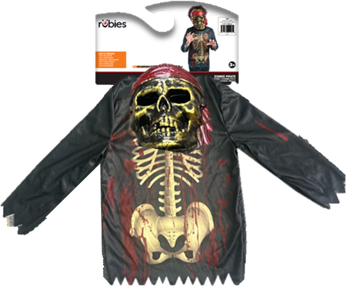 Kit de déguisement top et masque Pirate Zombie enfant - Rubies