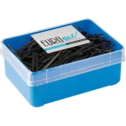 Caso, Haarklammer + Haarclips, Eurostil Anti-Slip Box Clips Black 50mm 1 Unit (1 Stk.)