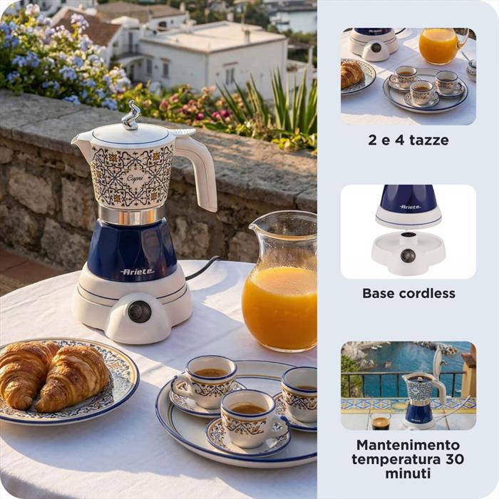 Ariete Moka Elettrica 1358a Caf "capri" Int-bianco, Blu