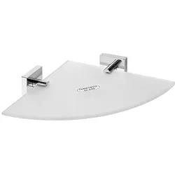 Brillantbad META Glasablage Eckmodell Messing Chrom poliert 255x55x255 mm für Bad & Küche >> zum Bohren