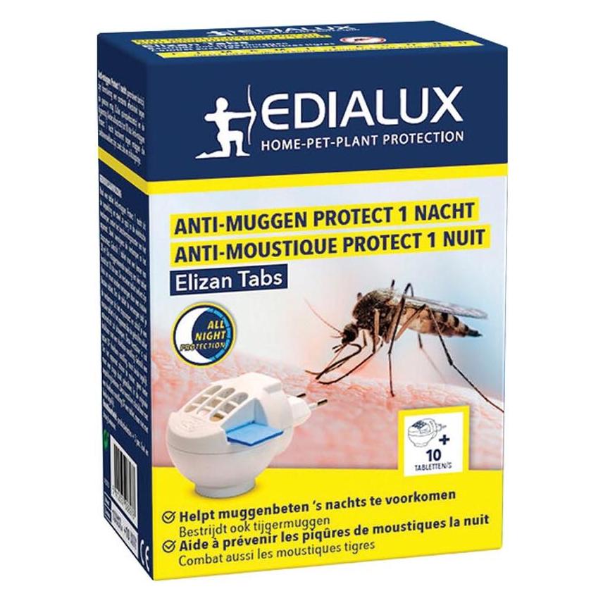 Edialux Mückenstecker Set mit Tabletten, elektrischer Mückenverdampfer, wirksam gegen Stechmücken (EDX-1103007814)