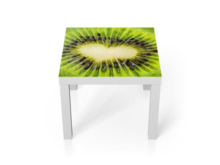 DEQORI Couchtisch 'Herzliche Kiwifrucht', Glas Beistelltisch Glastisch modern