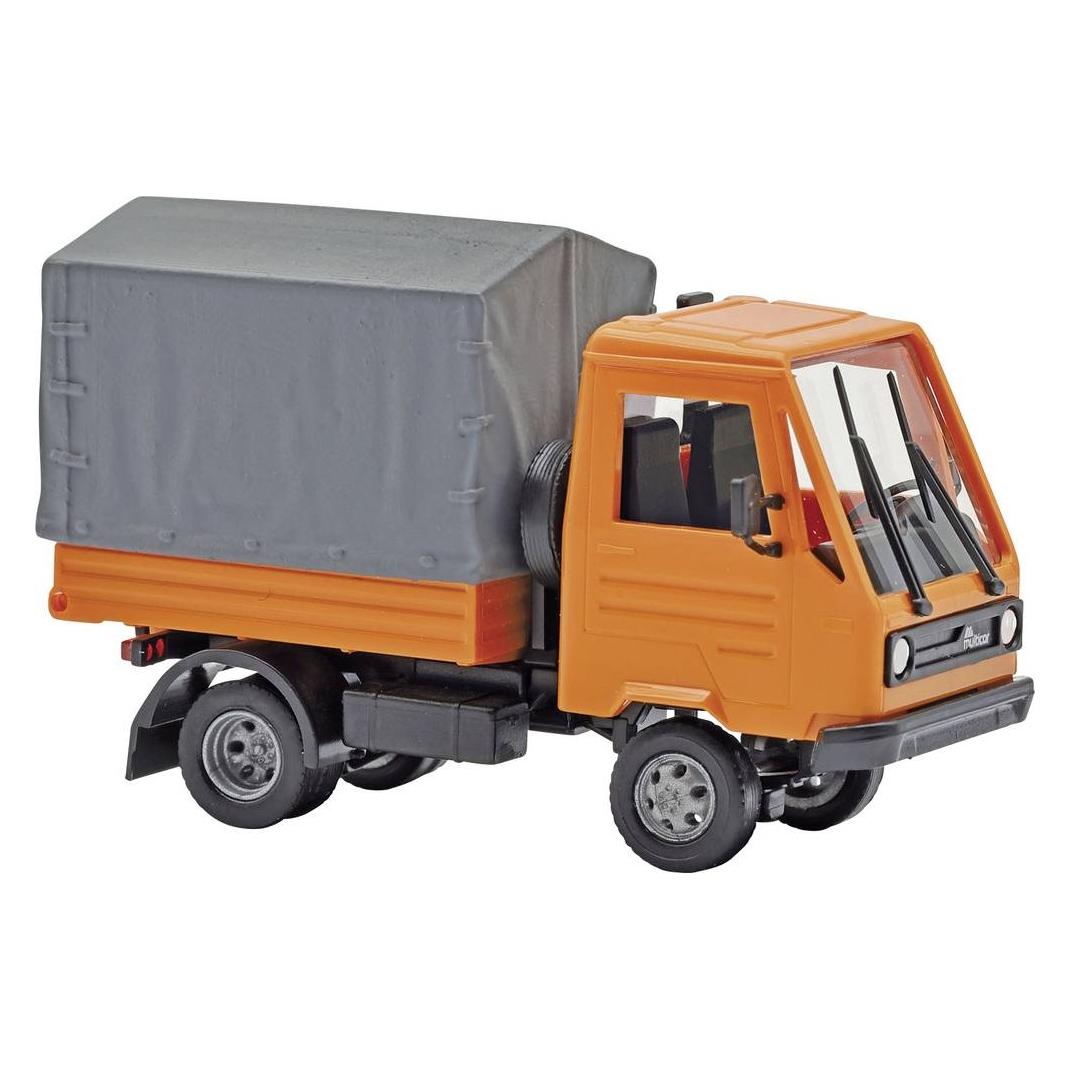 Busch 42253 H0 LKW Modell Multicar M26 mit Pritsche/Plane, Orange (42253)