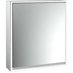 emco loft Lichtspiegelschrank, 600mm, Aufputzmodell, aluminium/spiegel, 979805102, Ausführung: 1 Tür (Türanschlag rechts)