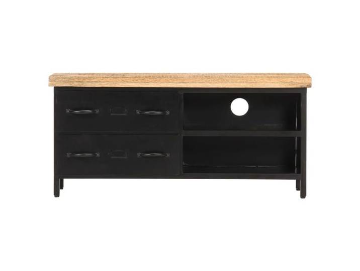 Meuble TV - Banc TV - Table TV - 90x30x41 cm - Bois de manguier brut T199