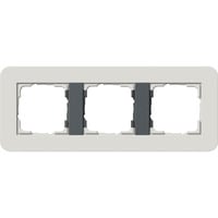 Abdeckrahmen dreifach grau, Retail