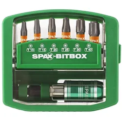 SPAX Bitbox Set T10-T40 25mm + 1 Schnellwechsel-Bithalter T-STAR+