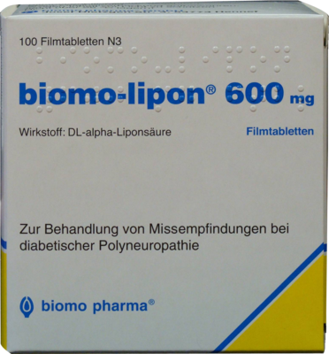 biomo pharma GmbH BIOMO-lipon 600 mg Filmtabletten 100 St 06897600