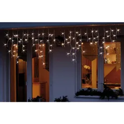 Hellum Eis-Lichtervorhang 4W 80 LED's Warmweiß IP44 ohne Netzteil/Zultg.
