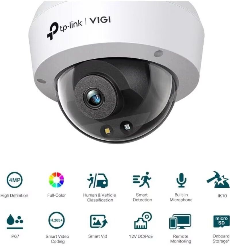 Cámara Ip Domo Tp-Link Vigi C240 4mp Full-Color 2,8mm Talla Única Unisex