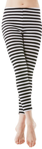 Leggings "Ringel", schwarz/weiß