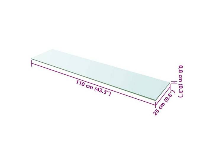 MEUBLE DE SEJOUR Transparent - MODE panneaux d'étagère - 2 pcs - Verre Transparent 110x25 cm Nettoyer facile_09_951