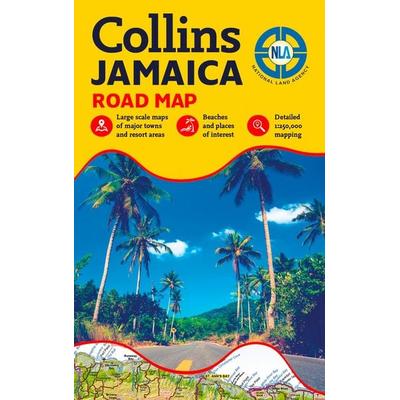 Jamaica Road Map, Karte von National Land Agency, HarperCollins, 978-0-00-822799-9