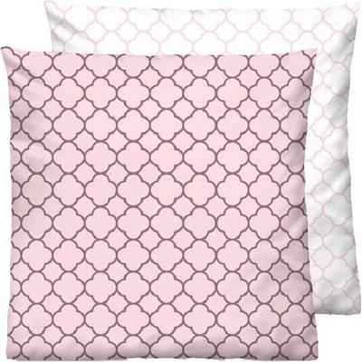 Kissenbezüge BIBERNA "Mix & Match", rosa (rosa, muster), B:40cm L:40cm, Mako-Satin, Obermaterial: 100% Baumwolle, Kissenbezüge, individuell kombinierbar