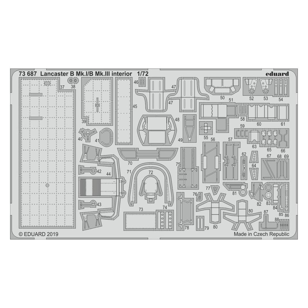 Eduard Lancaster B Mk.I/B Mk.III interior for Airfix (73687)