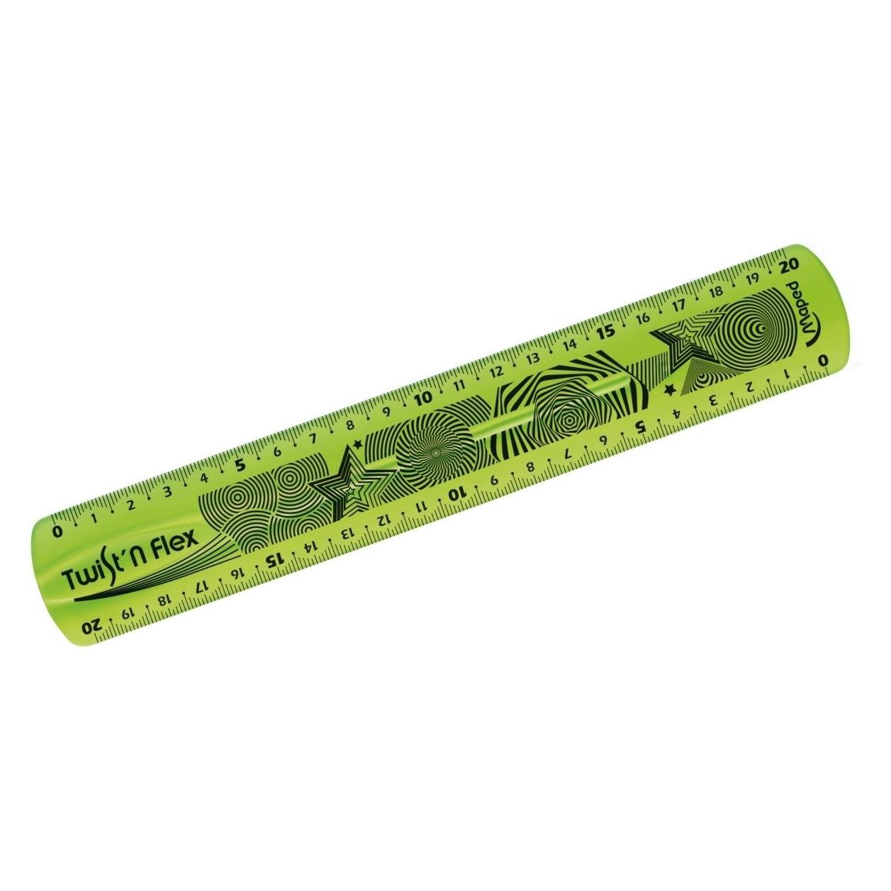 Maped Flachlineal Twist'n Flex, 200 mm, unzerbrechlich (20 cm, Kunststoff) (279210)