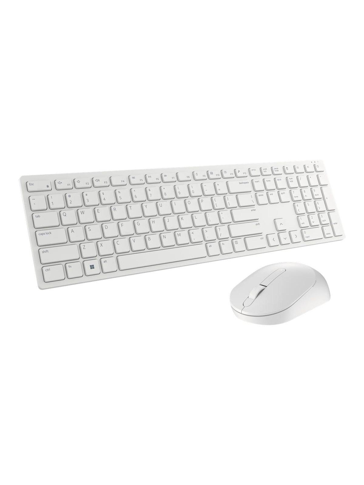Dell Pro Wireless Keyboard & Mouse (US International Layout) - Tastatur & Maus Set - Universal - Weiss