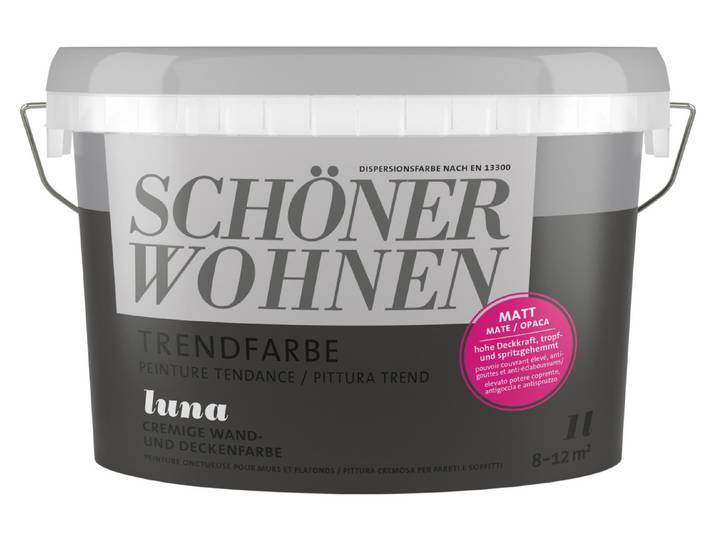 Schöner Wohnen Farbige Dispersion Trendfarbe Grau