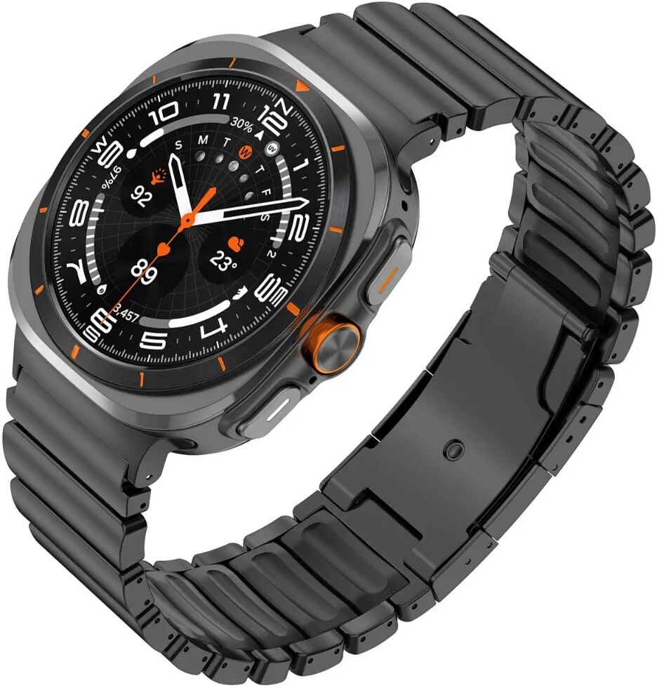INF Titanlegierungsarmband kompatibel mit Samsung Watch8 Classic: Sicherer Magnetverschluss, erhöhter Komfort Schwarz