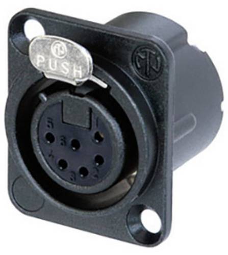 Neutrik NC6FD-LX-B-CON XLR-Steckverbinder Flanschbuchse, Kontakte gerade Polzahl: 6 Schwarz 1St.