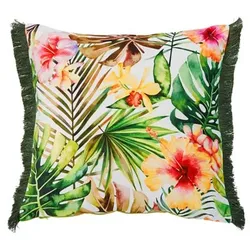 done.® Dekokissenhülle JUNGLE FLOWERS Samtstoff waschbar