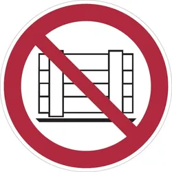 Verbotsschild, Abstellen oder Lagern verboten P023 - ASR A1.3 (DIN EN ISO 7010) - 200x1.5 mm Kunststoff