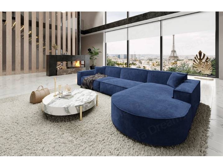 Couch Alegranza L-Form in Stoff