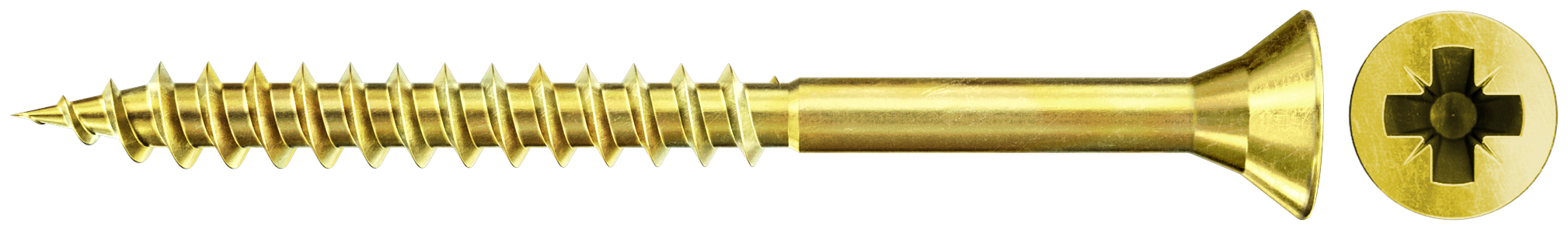 fischer Deutschland Vertriebs GmbH fischer Spanplattenschraube FSPII 6,0 x 40 Senkkopf gelbverzinkt Teilgewinde Kreuzschlitz PZ 551232