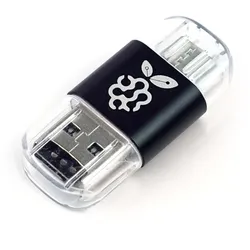 2in1 microSD Cardreader mit USB-A und USB-C Stecker, USB 2.0, schwarz