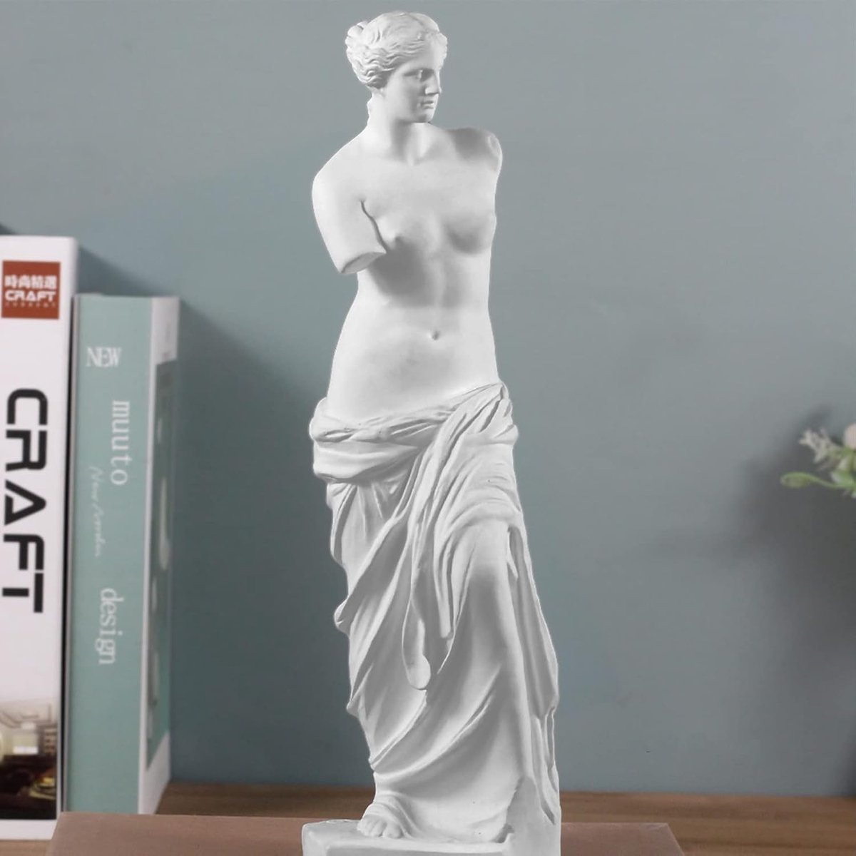 Venus de Milo Griekse Sculptuur Handgemaakt Hars Wit Hoogte: 29 cm