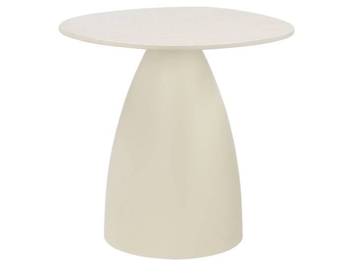 Stylife Beistelltisch, Beige, Metall, Stein, oval, konisch, 43x48x49 cm, Wohnzimmer, Wohnzimmertische, Beistelltische, Beistelltische Metall