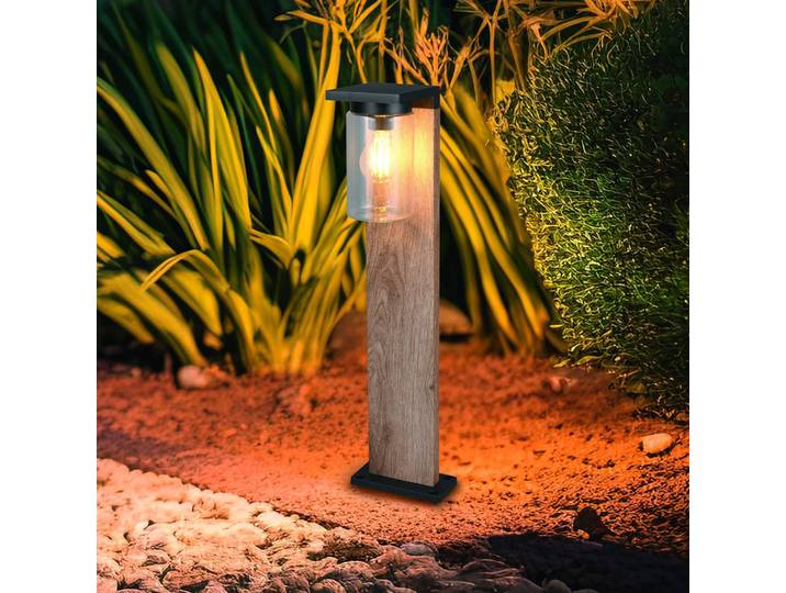 Trio Lighting Wegeleuchte ARDILA, dimmbar, Holz hell, Aluminium, Modern