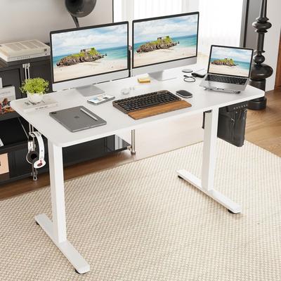 Justmaellc STARY Electric Standing Desk Adjustable Height Sit Stand Home Office Desk with Splice Board