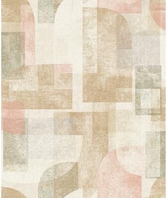 Chesapeake Cassandra Brown Block Geometric Wallpaper