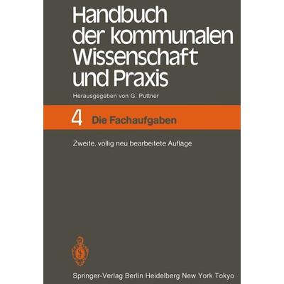 Handbuch der kommunalen Wissenschaft und Praxis, Taschenbuch von , Springer Berlin, 978-3-642-68260-5