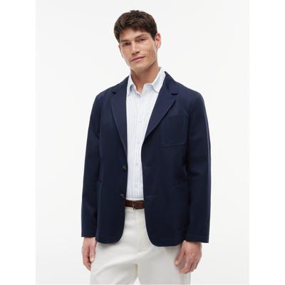 Sakko TOMMY HILFIGER "Premium Line Tech-Cotton Performance Anzug", Herren, Gr. 56, carbon navy, Web, Obermaterial: 100% Baumwolle, regular fit, Sakkos Sakko, Premium Casual Everyday Sakko Anzug